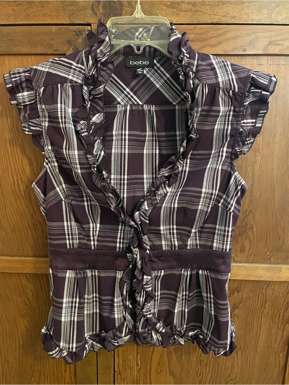 Vintage y2k Bebe plaid top